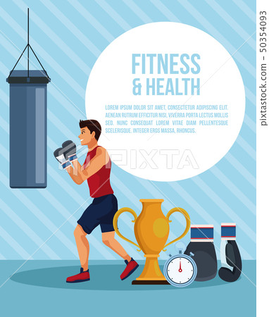 Fitness and health infographic Fitness and health infographic 50354093