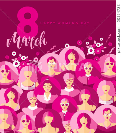 International Women s Day. Vector illustration International Women s Day. Vector illustration 50354728