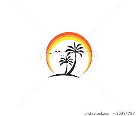 Palm tree summer logo template Palm tree summer logo template 50354797