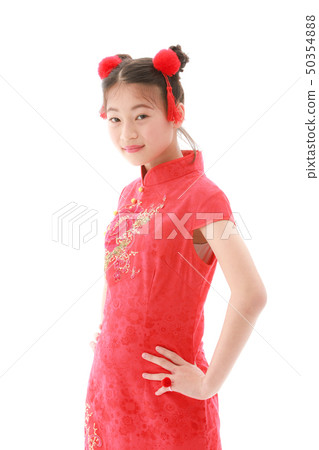 Girl on white background Girl on white background 50354888