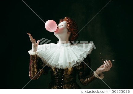 Medieval young woman as a duchess 50355026