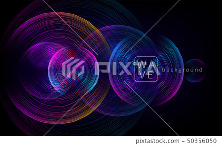 Abstract digital future circle shapes vector background consist on wave lines. Tech music sound Abstract digital future circle shapes vector background consist on wave lines. Tech music sound 50356050