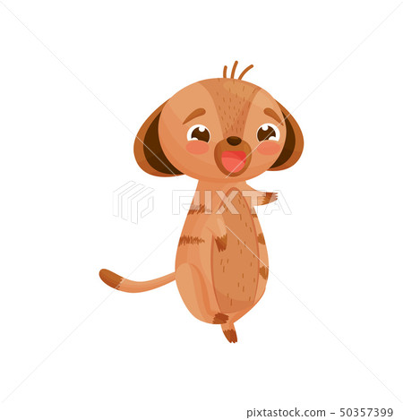Humanized gopher dancing. Vector illustration on white background. 50357399