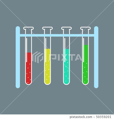 Flasks with Different Colorful Liquid Vector Illustration 50359201