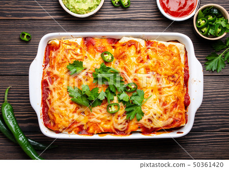 Traditional Mexican enchiladas 50361420