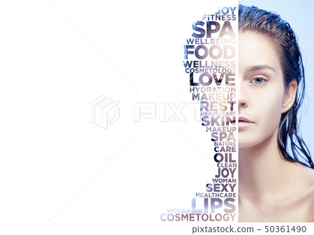 Beauty woman face portrait with perfect skin Beauty woman face portrait with perfect skin 50361490