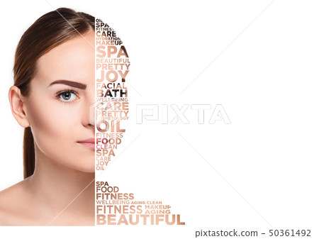 Beauty woman face portrait with perfect skin Beauty woman face portrait with perfect skin 50361492