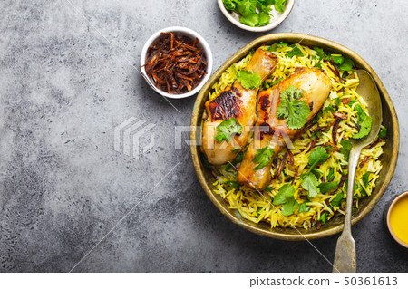 Biryani chicken with basmati rice Biryani chicken with basmati rice 50361613