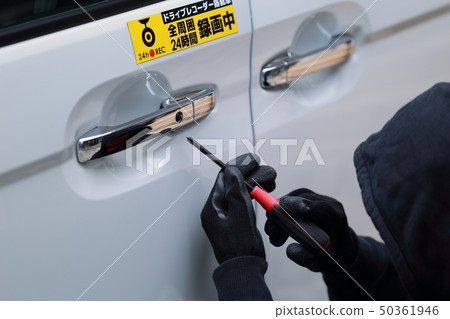 Crime (Vehicle robbery, thief, illegal criminal, bad guy, robbery, disguised assault case, criminal case, criminal's face) 50361946