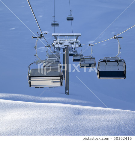 Chair lift at early morning 50362416