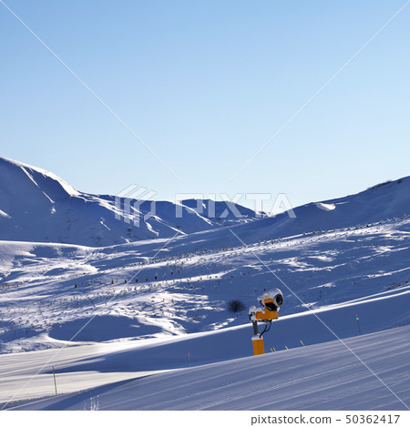 Ski resort at early morning Ski resort at early morning 50362417