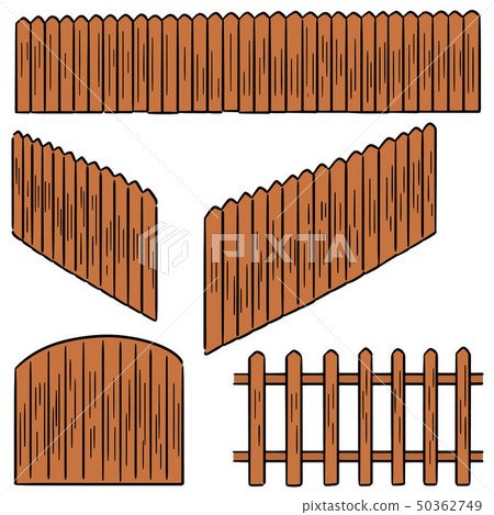 vector set of fence 50362749
