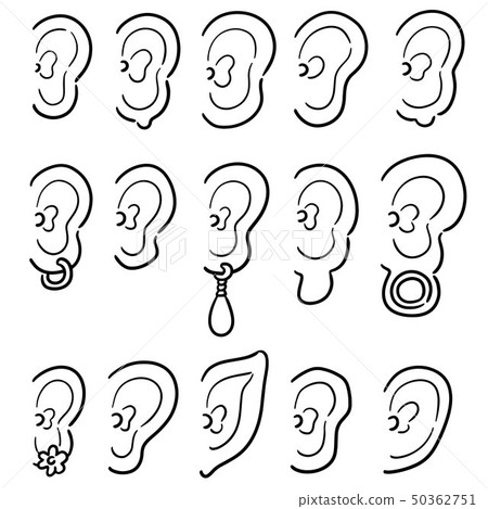 vector set of ear vector set of ear 50362751