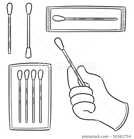vector set of cotton swab 50362754