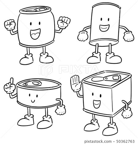 vector set of can cartoon 50362763
