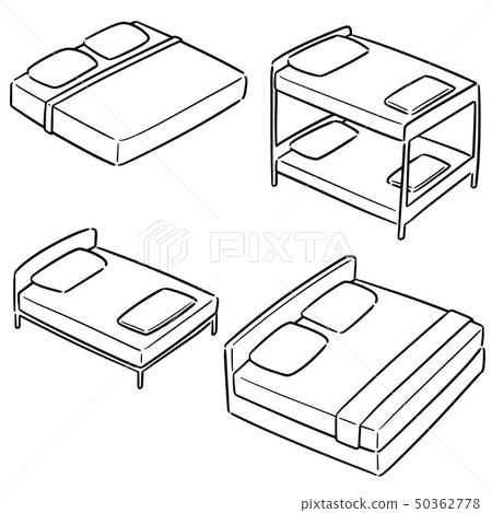 vector set of bed vector set of bed 50362778