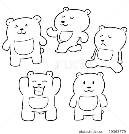 vector set of bear vector set of bear 50362779