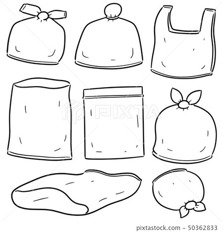 vector set of plastic bag 50362833