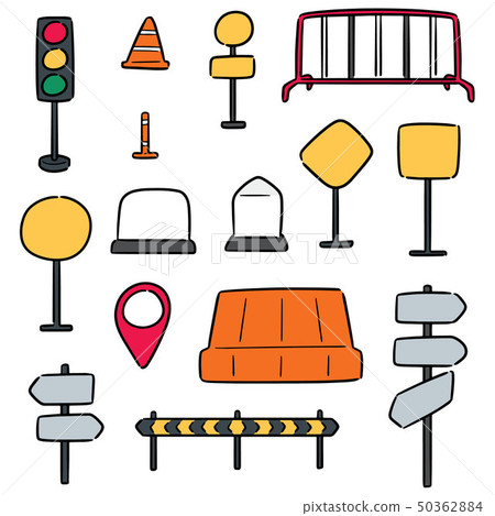 vector set of traffic equipment vector set of traffic equipment 50362884