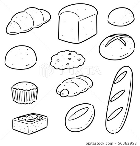 vector set of bakery 50362958