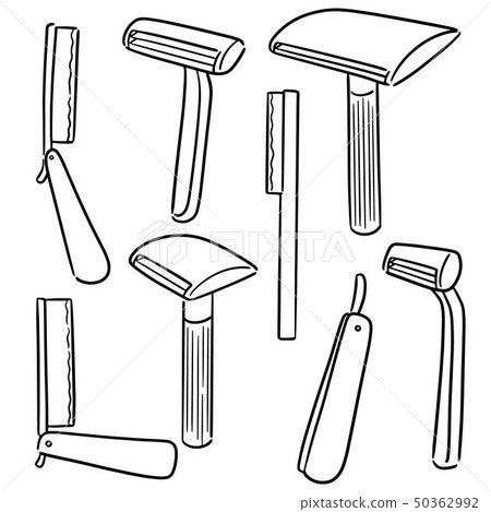 vector set of razor 50362992