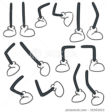 vector set of cartoon leg vector set of cartoon leg 50363033