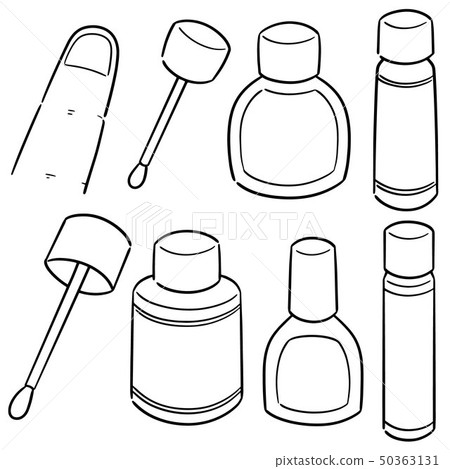 vector set of nail polish vector set of nail polish 50363131