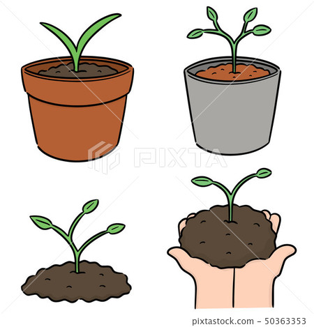 vector set of planting tree 50363353
