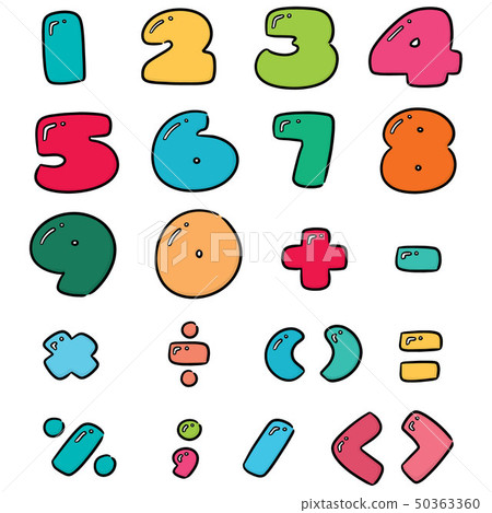 vector set of number - Stock Illustration [50363360] - PIXTA