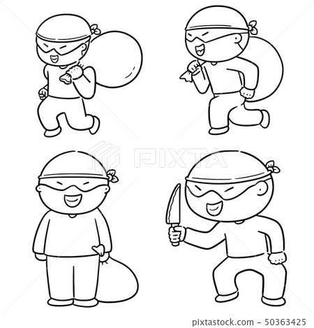 vector set of thief vector set of thief 50363425