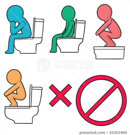 vector set of toilet icon 50363969