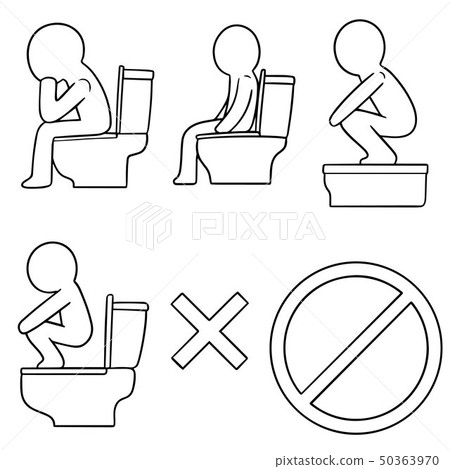 vector set of toilet icon 50363970