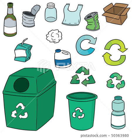 vector set of recycle garbage 50363980