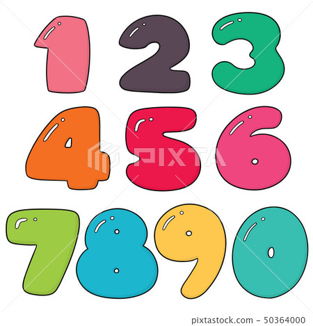 vector set of number 50364000