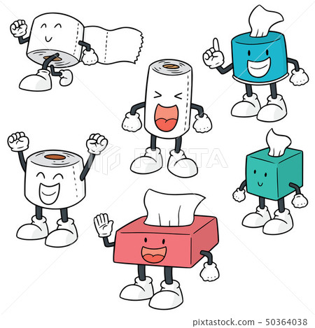 vector set of tissue paper cartoon - Stock Illustration [50364038] - PIXTA