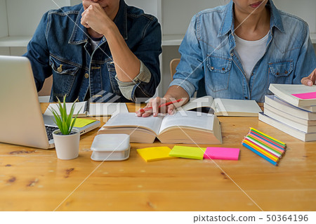 Education concept. Students studying and Education concept. Students studying and 50364196