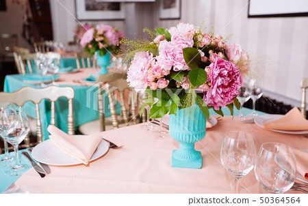 Beautiful bright bouquet of peony 50364564