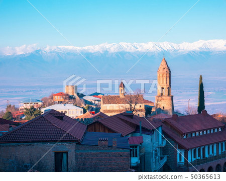 View on Signaghi town. Georgia 50365613