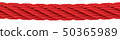 red rope on white background. 50365989