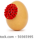 Realistic Easter egg with a big bow 50365995