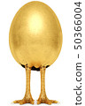 golden egg with golden chicken feet 50366004