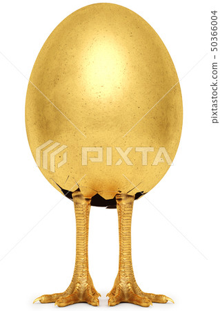 golden egg with golden chicken feet golden egg with golden chicken feet 50366004