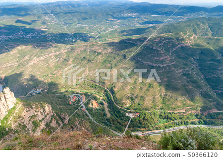 Breathtaking view to Montserrat mountain range on Breathtaking view to Montserrat mountain range on 50366120