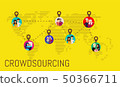 rowdsourcing with dotted world map 50366711