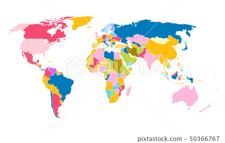 world map on white background world map on white background 50366767