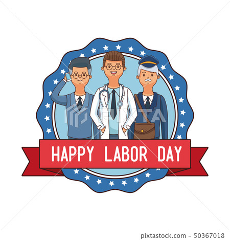 Happy labor day emblem Happy labor day emblem 50367018