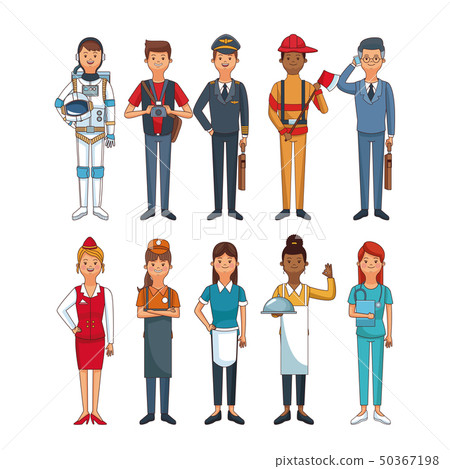 Jobs and professions - Stock Illustration [50367198] - PIXTA