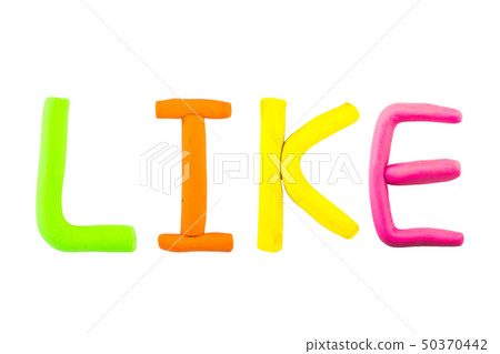 Like ,clay on white background Like ,clay on white background 50370442