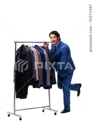 Young handsome businessman in clothing concept Young handsome businessman in clothing concept 50371487