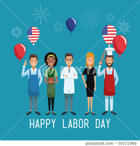 Happy labor day card 50372966